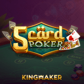 5 Card Poker table card game icon