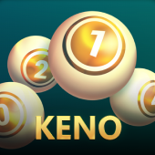 Keno number draw lottery game icon