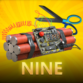 Nine number card game icon